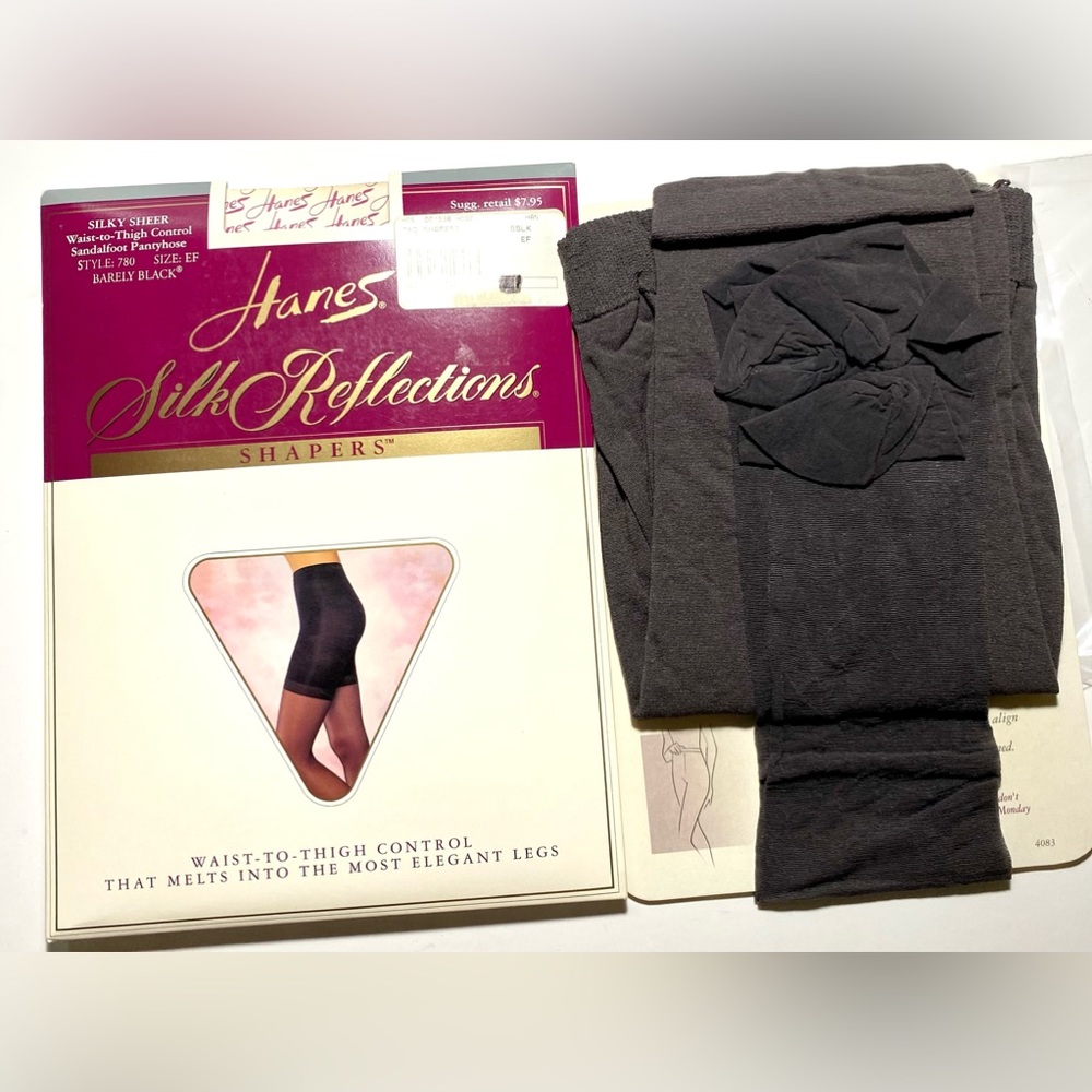 Hanes Shapers Silk Perfection Waist-to-Thigh Control Sandal-foot Pantyhose